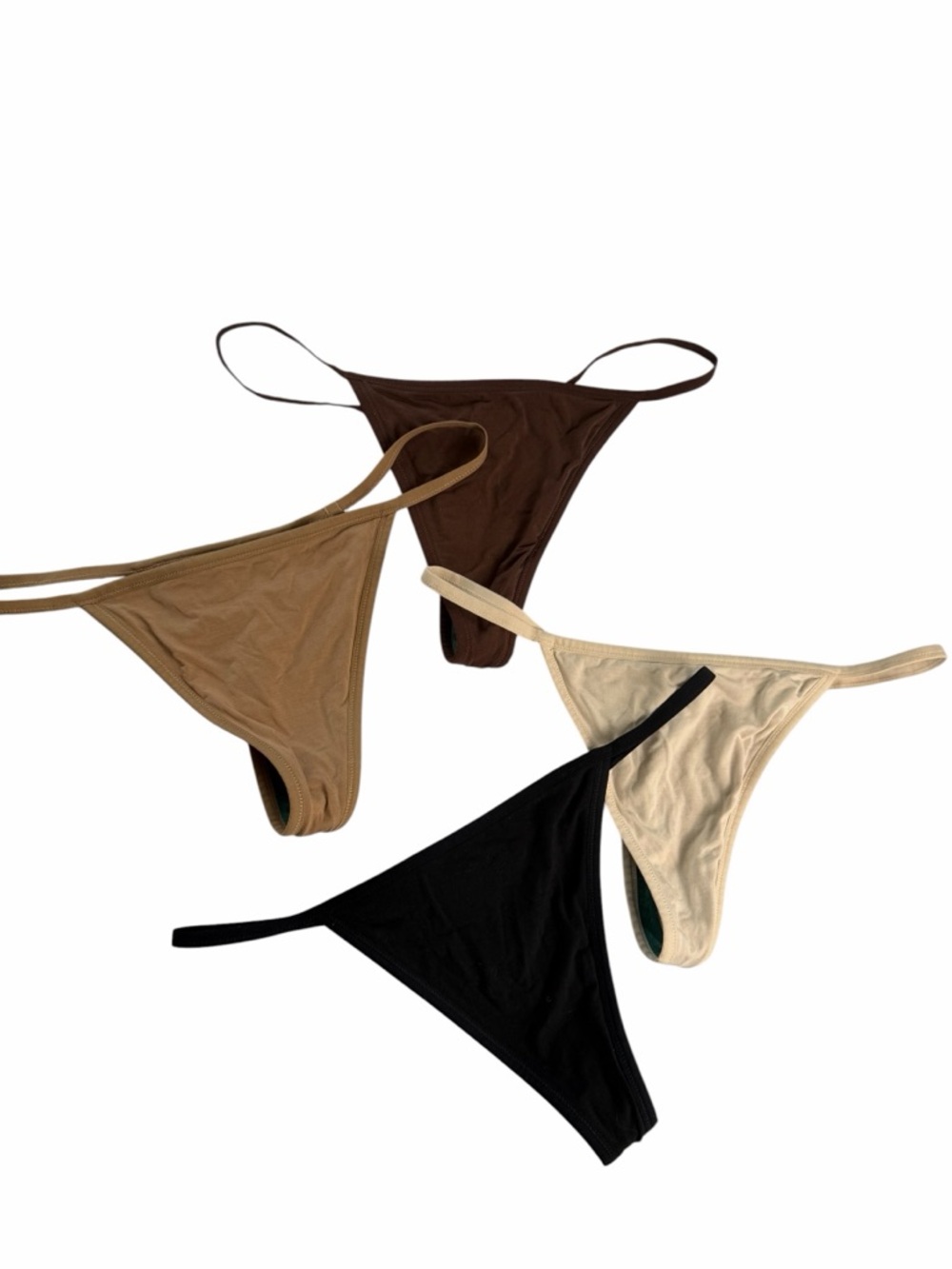 BUNDLE Huha String Thongs lot of 4 neutral mineral undies size medium